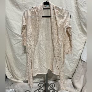 Maurice’s cream open face sweater no buttons or zipper / cover up -never worn